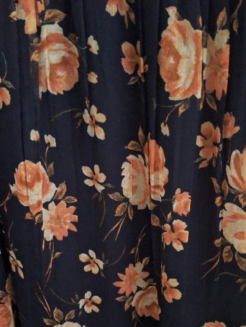 Patrons of Peace Navy Maxi Dress with Pink Floral Print - Picture 5 of 6